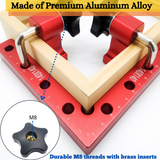 90 Degree Positioning Squares,  5.5" x 5.5" Aluminum Positioning Square Kit w/ 2 Clamping Squares Plus 4 Clamps, Right Angle Clamps for Carpenter &  DIY Woodworking Projects