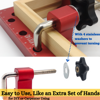 90 Degree Positioning Squares,  5.5" x 5.5" Aluminum Positioning Square Kit w/ 2 Clamping Squares Plus 4 Clamps, Right Angle Clamps for Carpenter &  DIY Woodworking Projects