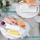 Butter Dish with Lid for Countertop, White Ceramic Butter Dishes with Covers, European Porcelain Butter Container, Butter Holder for 1 Western or Eastern Butter Stick