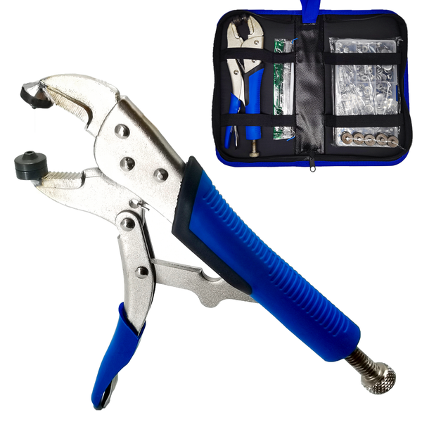 Heavy Duty Snap Fasteners Kit, Snap Fastener Pliers for Metal Snaps Installation on Boat Cover/Canvas/Carpet/Tarp/Leather, Snap Fastener Tool with 30-Set Screw Snap& 30-Set Stainless Steel 15mm Marine Snaps& 2-Set Dies-by MinliGUY