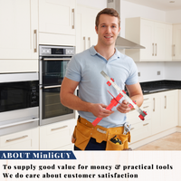 Cabinet Hardware Jig Tool, Adjustable &amp; Aluminum Cabinet Jig for Handles/Drawer Pull/Knob, Cabinet Hardware Installation jig, with Φ5mm &amp; Φ4.2mm Sliding Drill Guide, All Metal-by MinliGUY