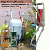 Heavy Duty Aluminum Can Crusher for Recycling, Compressing up to 16oz Soda, Beer, Sparkling Water Cans & 12oz Plastic Water Bottle. Wall Mounted Can Smasher- Color: Bright Red+Silver(Contrast)