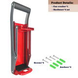 Heavy Duty Aluminum Can Crusher for Recycling, Compressing up to 16oz Soda, Beer, Sparkling Water Cans & 12oz Plastic Water Bottle. Wall Mounted Can Smasher- Color: Bright Red+Silver(Contrast)