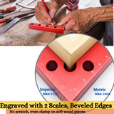 90 Degree Positioning Squares,  5.5" x 5.5" Aluminum Positioning Square Kit w/ 2 Clamping Squares Plus 4 Clamps, Right Angle Clamps for Carpenter &  DIY Woodworking Projects