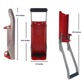 Heavy Duty Aluminum Can Crusher for Recycling, Compressing up to 16oz Soda, Beer, Sparkling Water Cans & 12oz Plastic Water Bottle. Wall Mounted Can Smasher- Color: Bright Red+Silver(Contrast)