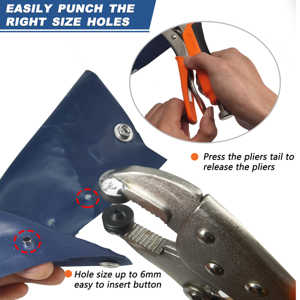 Setting Metal Snaps with Snap Pliers