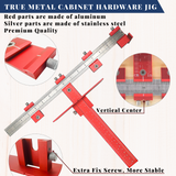 Cabinet Hardware Jig Tool, Adjustable &amp; Aluminum Cabinet Jig for Handles/Drawer Pull/Knob, Cabinet Hardware Installation jig, with Φ5mm &amp; Φ4.2mm Sliding Drill Guide, All Metal-by MinliGUY